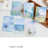 Gift Wrap 30pcs/Pack Blue Sea Watercolor Painting Po Post Cards Set DIY Craft Scrapbook Room Wall Decoration Stationery Postcard