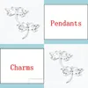 Charms 20 stcs 28x36mm Vintage Sier Color Dragonfly Charms Antieke hangers voor armband ketting oorrel diy sieraden drop levering 20 dhyh1