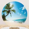 Party Decoration Custom Background Backdrops Round Hawaii Beach Vacations Children's Birthday Wall Pozone Wedding Backdrop