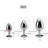 Beauty Items 3PCS Stainless Smooth Steel Ass Anal Plug Butt Set Crystal Jewelry Butplug SM Gay sexy Toys For Femme Men Prostata Massager