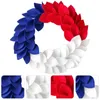 Decoratieve bloemen krans patriottische Amerikaanse dag bloemengsluchtvlag Onafhankelijkheid July Party Doorhanging Supplies 4th US Spring USA