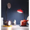 Bordslampor LED Nattljus laddas för hemma roterbar ljusmultifunktionell skrivbordslampa söt rum dekor meuble förrätt