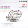 FRRK Curve Chastity Cage Device Water Tap Cell Mate Penis Rings Male Bird Lock Metal Cock Belt Bondage Sex Toys for BDSM Games S0824