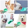 Ciotole per cani portatili Bottiglia d'acqua in plastica per piccoli animali domestici di grandi dimensioni Forniture per ciotole da viaggio per cuccioli di gatti da passeggio all'aperto