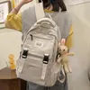 Su geçirmez naylon kadın sırt çantası Kore Japon moda kız öğrencileri okul çantası çok katmanlı basit duyu seyahat çantası 220815