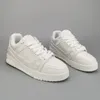 2024 Baskets Chaussures de course Designer Virgil Cuir de veau Abloh Blanc Vert Rouge Bleu Lettre Superpositions Plate-forme Basse Marche En Plein Air