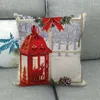 Pillow Wholesale Cartoon Street Lamp Christmas Series Linen/Cotton Throw PillowCovers Couch Cover Home Decor Pillowcase