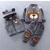 Set di abbigliamento per bambini Autunno Inverno Lana Vestiti per bambini per bambini Set Top in cotone Gilet Pantaloni 3 pezzi Tuta sportiva per bambini Abbigliamento per ragazzi 2523 E3