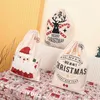 50X70CM Decorazioni natalizie Regalo con coulisse Tela Grande sacchetto regalo di Babbo Natale