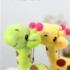 Porte-clés en peluche girafe 12CM, jouets mignons, couleur bonbon, cerf, pendentif en peluche, petite poupée animale de mariage, cadeau de noël