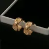 18k Guld rostfritt stål C Formstudörhängen för kvinnor Girls Luxury Brand Designer Earring Ear Rings Jewelry9927382