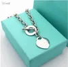 Luxury Designer Sterling Silver Heart Bangle Bracelet Necklace Set Shape Original Fashion Classic Bracelet Women Jewelry Gift with box