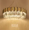 LED Modern Crystal Chandeliers Lights Fixture American Luxury Chandelier European Round Trendy Hanging Lamp Dining Room Bar Restaurant Home Indoor Lighting