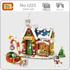 Loz 1223 1224 Architecture joyeux noël maison arbre cerf 3d Mini blocs briques construction jouet pour enfants cadeau