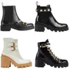 Kvinnor Martin Boots Designer Lyx Låg Chelsea Diamond Boots Ankel Motorcykel Cowboy Roman Fashion Militär Stridskänga med tjock klack utomhus Damskor