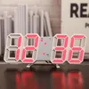 Wall Clocks Led High Quality Japanese Electronic Style Alarm Clock Rectangle 3d Plastic Mirror Digital Modern Design Home Decor