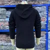 Pulls pour hommes Wepbel Slim Fit Jacket Cardigan à manches longues Mode Oblique Zipper Hommes Noir avec doublure supplémentaire Pull à capuche