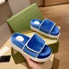 Slippels vrouwen mannen platform schuim katoen spons winter designer sandalen groen rood blauw gele dame zwembad glijbanen strand lage hiel036669