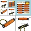 Daytime Runnung Lights 10X 12V 6 Led Daytime Running Truck Bus Boat Trailer Side Marker Indicatori Lampada luminosa Luci ambra Piccola auto Dhu63