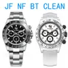 Top BT CLEAN Montre de sport de luxe pour hommes et femmes Timing 2813 ETA 7750 4130 Mécanique automatique Neutre Tout blanc Montre en caoutchouc céramique Panda Ditongna Diving 904L NF VR JF