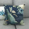 Travesseiro 45cm aquarela linho de pássaro/covers de algodão capa de sofá decoração de casa