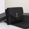 Moda Feminina Real Zíper Designers Carteiras Curtas Femininas Dobradas em Grão de Poudre COURO EM RELEVO Titular de Cartão de Crédito Comercial Bolsas de Milho Caixa Carteira