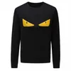 Men's Sweaters Brand Designer Sweater Men Leather Curs Knitwear Winter Warm Pullover Slim Fit Cashmere Lovely Eyes