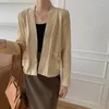 Maglioni da donna Semplicità Stile dolce Donna All-Fiammifero Chic Catena Decorare Cardigan lavorati a maglia Primavera alla moda Maglieria allentata femminile Ins