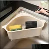 Storage Baskets Kitchen Storage Rack Drain Basket Shees With Suction Cup Sink Corner Pp Plastic Sponge Brush Cloth Strainer Draining Dhtuk