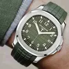 pakters 5167 SUPERCLONE Automatische mechanische Uhren von arabischen leuchtenden Herren-Armbanduhren mit Natur-Luxus-Marken-Zifferblatt und grünem Datum