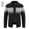 Pulls pour hommes Automne Cardigan pour hommes 2022 Mode Slim Tricoté Sweatercoats Casual Patchwork Hommes Zipper Tricot Veste Manteau