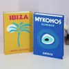 Objets décoratifs Figurines Travel Series Fake Livre Coloreful Home S Modern Study Room Club El Decoration Mykonos Ibiza 220914