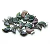 Модные натуральные целебные кристаллы серого агата камни в форме Луны ожерелье кулон для украшения подарок ювелирные изделия