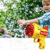 Nieuwheid Games Bubble Gun Rocket 29 Hole Automatische Soap Bubbles Machine Outdoor speelgoed voor jongens Verjaardagsgeschenken Huwelijksfeest Kinderen Zomergeschenk 221018