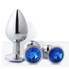 Beauty Items 3PCS Stainless Smooth Steel Ass Anal Plug Butt Set Crystal Jewelry Butplug SM Gay sexy Toys For Femme Men Prostata Massager