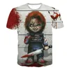 Felpe con cappuccio da uomo Film horror Chucky Style Uomo Moda di marca Felpe con motivo di stampa 3d Autunno manica lunga Hip Hop Pullover Plus Size