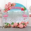 Party Decoration Birthday Backdrop Custom Background Round Hawaii Beach Vacations Decorations Children's Backdrops Pozone