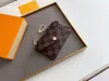 Top кожаная молния с длинной кошелькой женской роскошной сумки монеты кошелька для визитной карточки дизайнер дизайнер сумочка 69431