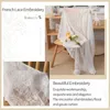 Curtain Luxury Lace Sheer Princess Tulle Drapes Solid Voile Curtains Partition Organza Door For Living Room Decor