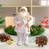 Christmas Decorations Santa Claus Statue Standing Holiday Figurine Collection Xmas Tree Hanging Decor Traditional Doll Ornaments