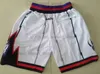 Herren-Shorts, All-Team-Basketball-Shorts, Just Don, kurze Retro-Sportbekleidung mit Tasche, Reißverschluss, Jogginghose, Hip-Pop-Hose, 100 % genähtes Oberteil