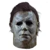 Máscaras de festa 2022 Michael Myers Halloween Horror Cosplay Costume Latex Props Scary for Adult Grey