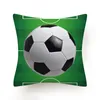 Kussen voetbal basketbal lederen print covers voetbal fans ontcotatieve kussens kussens case moderne mode sofa bank gooi