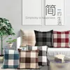 Poduszka klasyczna moda kratowa pokrywę geometryczną paski do domu dekoracyjne rzut sofa sofa s