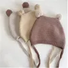 Häkeln Sie Babymütze mit weichem Bommel für Kleinkinder, Mütze, einfarbig, für Kinder, gestrickt, warme Mütze, GC1725