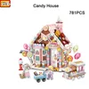 Diamond Mini Street Christmas Building Build Candy City City Brick Education Toys Children XMAS GIFT