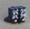 2022 Bottes de neige Bottes chaudes Fashion Ausu 3280 Ruban Bow Sheepskin 2021 Vente chaude Transport gratuit