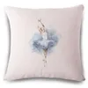 Pillow Interesting Beautiful Ballet Cover Linen Affection Sofa Seat Family Home Decorative Throw Case Housse De Coussin