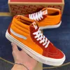 Toppskor klassiker svart vit hög skateboard gammal skool sk8-hi duk män kvinnor avslappnade platta sneakers 36-44