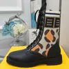 Womens New Color Casual Boots Shoes Leather Knit Mid Top Roman Martin Party Wedding Platform Trainer size35-41